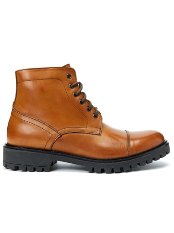 Frank Daniel Skórzane botki w kolorze jasnobrązowym