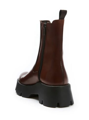 Frank Daniel Leren chelseaboots bruin