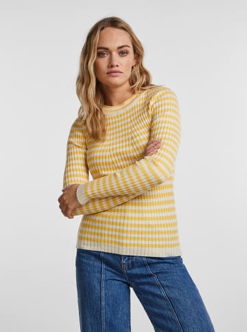 Pieces Sweter w kolorze żółtym