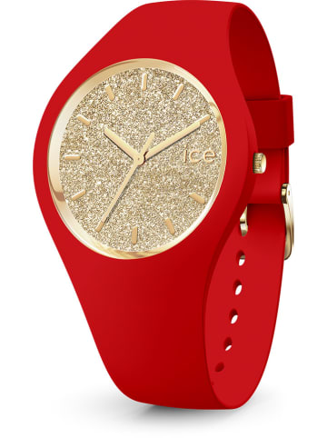 Ice Watch Quarzuhr "Glitter" in Rot/ Gold