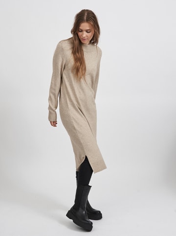 Vila Gebreide jurk "Viril" beige