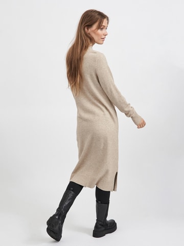 Vila Gebreide jurk "Viril" beige