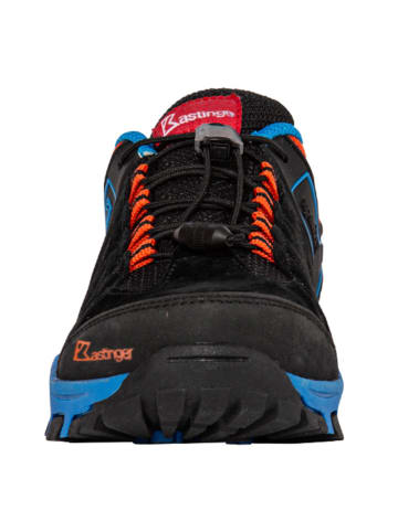 Kastinger Leren trekkingschoenen "Matar" zwart/blauw/oranje