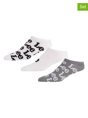 LEE Underwear 3er-Set: Socken  in Weiß/ Grau