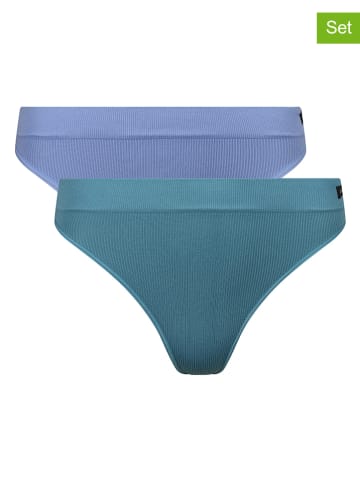 LEE Underwear Figi (2 pary) "Allia" w kolorze morskim i błękitnym