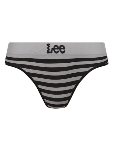 LEE Underwear 2er-Set: Slips "Sile" in Grau/ Schwarz
