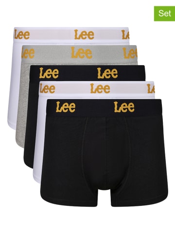 LEE Underwear 5-delige set: boxershorts "Cannon" zwart/wit/grijs