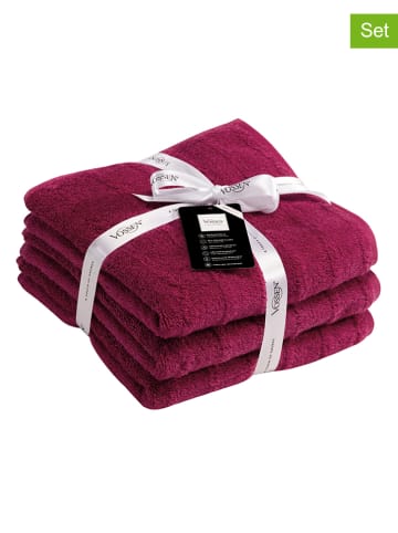 Vossen Ręczniki (3 szt.) "Prime" w kolorze różowym dla gości