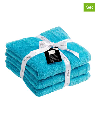 Vossen Ręczniki (3 szt.) "Prime" w kolorze turkusowym dla gości