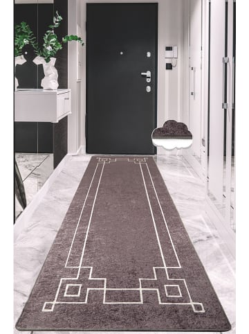 Mioli Laagpolig tapijt "Square" bruin