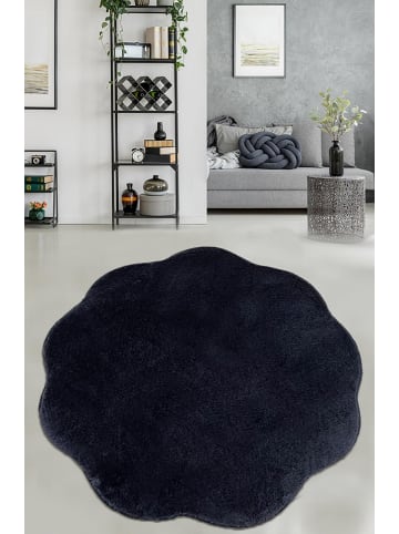 Mioli Laagpolig tapijt donkerblauw