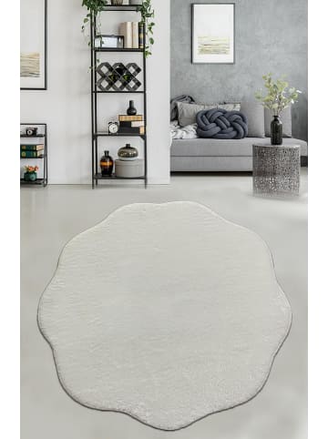 Mioli Kurzflor-Teppich in Weiß