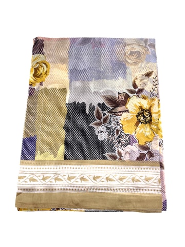 Made in Silk Jedwabna chusta w kolorze khaki ze wzorem - 110 x 190 cm