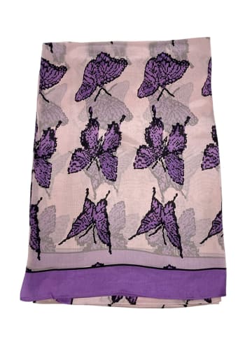 Made in Silk Jedwabna chusta w kolorze jasnoróżowo-fioletowym - 110 x 190 cm