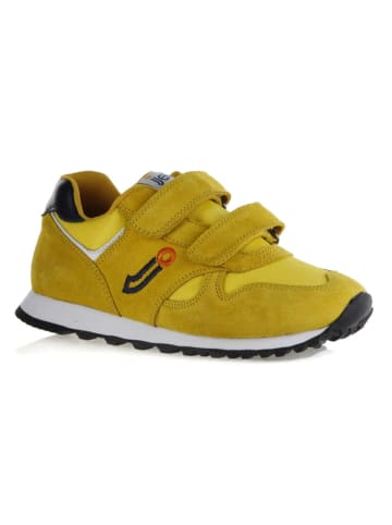 Jela shoes Skórzane sneakersy "Zayn" w kolorze żółtym