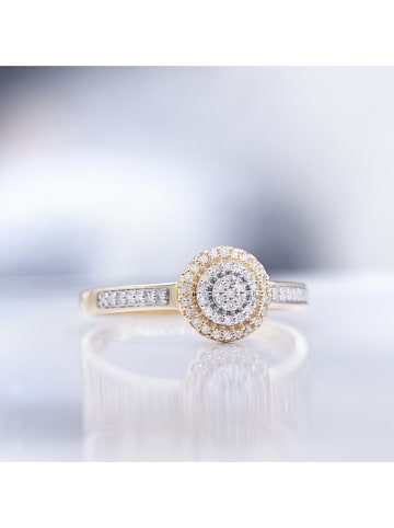 CARATELLI Złoty pierścionek "Lucinda" z diamentami