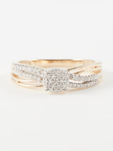 DIAMOND & CO Gouden ring "Rosalia" met diamanten