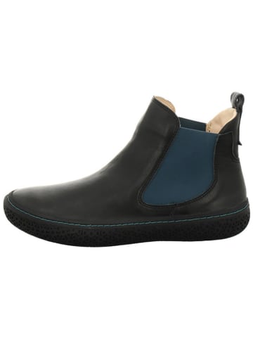 Think! Leder-Chelsea-Boots "Tjub" in Schwarz