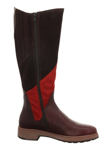 Think! Leder-Stiefel "Cogita" in Braun/ Rot