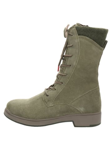 Think! Leder-Stiefel "Cogita" in Khaki