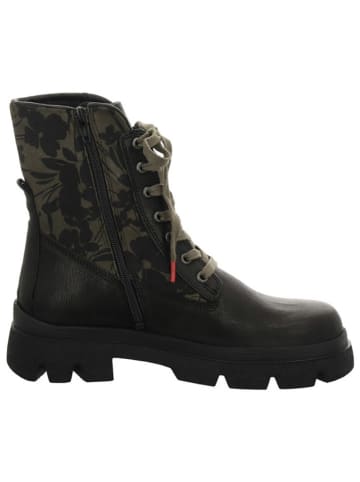 Think! Leder-Boots "Kangae" in Schwarz/ Khaki