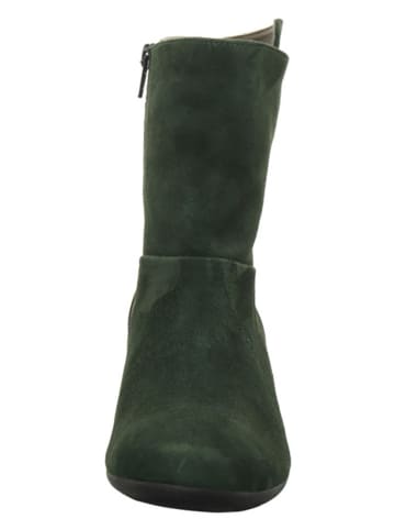 Think! Leder-Stiefeletten "Delicia" in Grün
