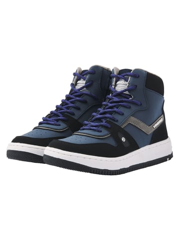 Vingino Leren sneakers "Rens" donkerblauw