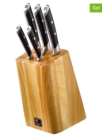 Richardson Sheffield 6tlg. Messerblock-Set in Natur/ Schwarz