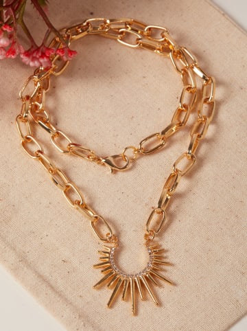 Maison Cély Vergold. Halskette mit Schmuckelement - (L)45 cm