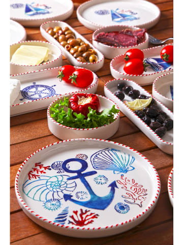 Hermia 14-delige ontbijtset wit/blauw