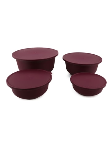 Violeta Home Pojemniki (4 szt.) w kolorze czerwonym
