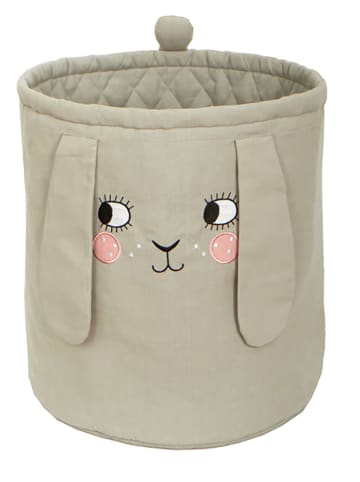 roommate Aufbewahrungskorb "Bunny" in Grau - (H)40 x Ø 35 cm