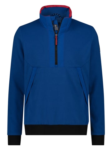 GAASTRA Fleece trui "Anchorage" blauw/wit