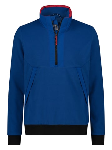 GAASTRA Fleecepullover "Anchorage" in Blau/ Weiß