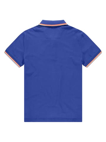 GAASTRA Koszulka polo "Seaweed" w kolorze niebiesko-pomarańczowym