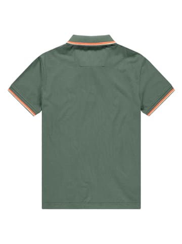 GAASTRA Koszulka polo "Seaweed" w kolorze zielono-pomarańczowym
