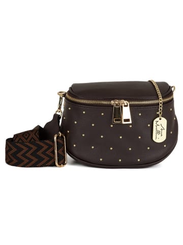 Anna Morellini Leder-Gürteltasche "Domenica" in Dunkelbraun - (B)19 x (H)15 x (T)8 cm