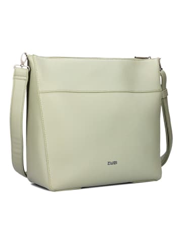 Zwei Schoudertas "M110" groen - (B)36 x (H)30 x (D)15 cm