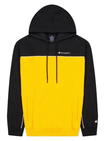 Champion Hoodie in Schwarz/ Gelb