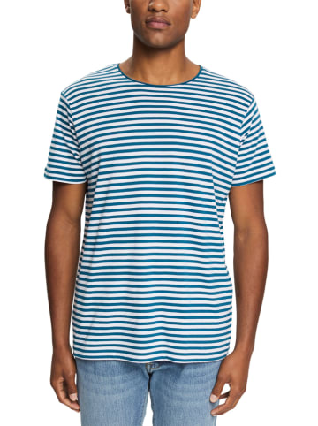 ESPRIT Shirt blauw/wit