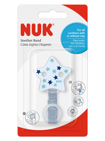 NUK Łańcuszek "Star" w kolorze niebieskim do smoczka