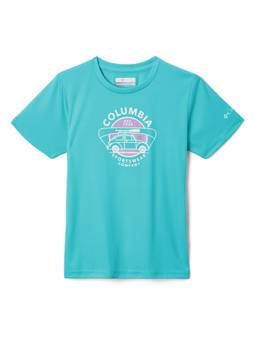 Columbia Koszulka funkcyjna "Mirror Creek" w kolorze turkusowym