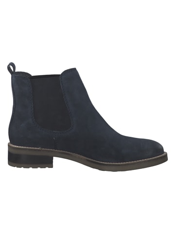 s.Oliver Leder-Chelsea-Boots in Dunkelblau