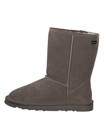 s.Oliver Leder-Boots in Braun