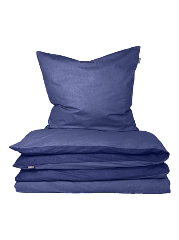 Schiesser Feinbiber-Bettwäsche-Set in Dunkelblau