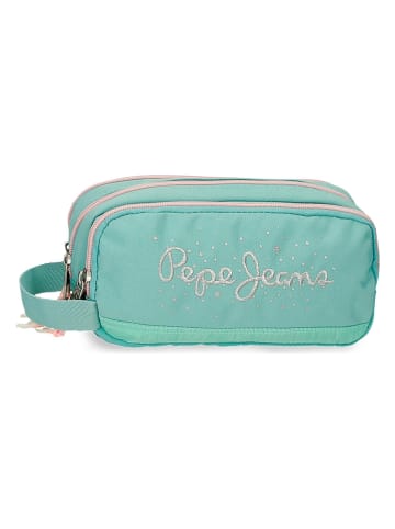 Pepe Jeans Federmäppchen in Türkis - (B)22 x (H)10 x (T)9 cm