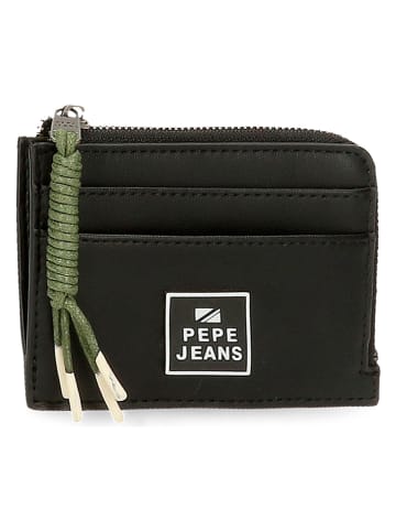 Pepe Jeans Portemonnee zwart/kaki - (B)11,5 x (H)8 x (D)1,5 cm