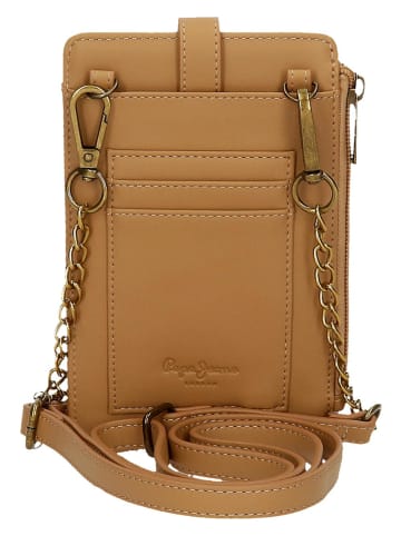 Pepe Jeans Handytasche in Hellbraun - (B)9,6 x (H)16,5 cm