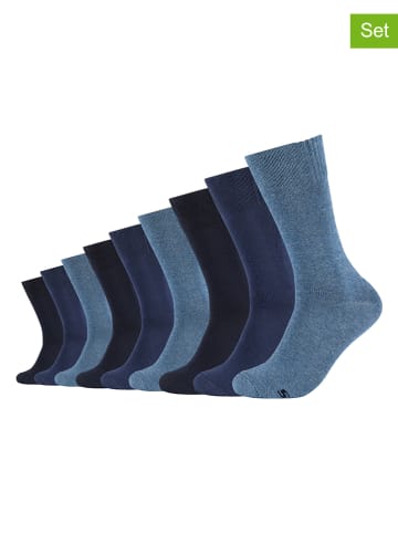 Skechers 9-delige set: sokken blauw/zwart/donkerblauw