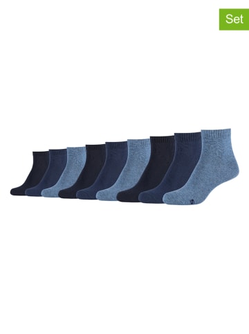 Skechers 9-delige set: sokken blauw/donkerblauw/lichtblauw